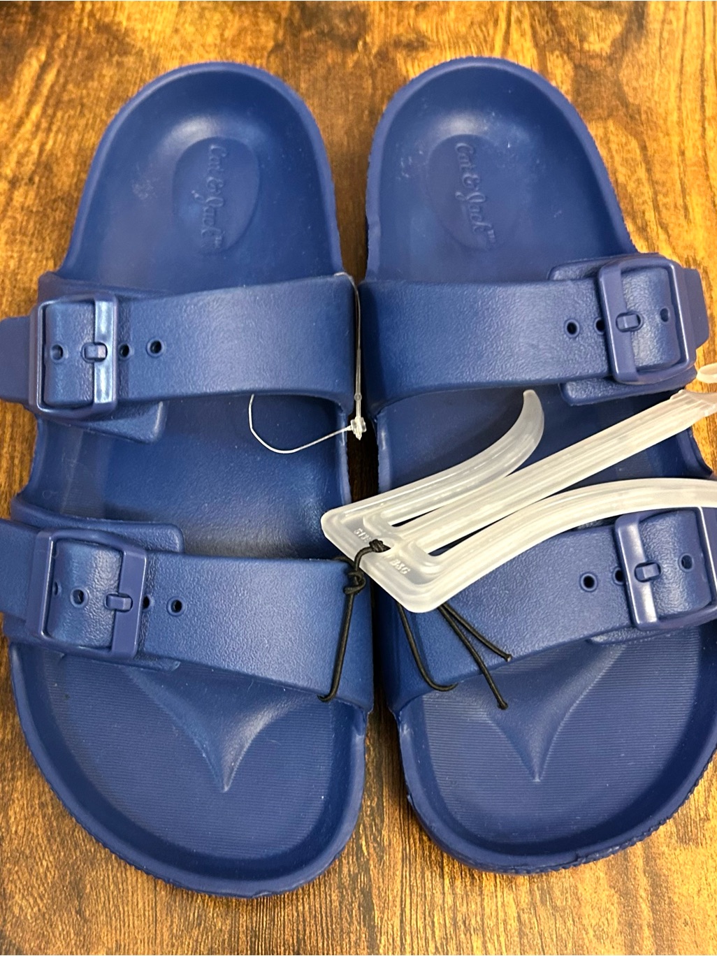 Cat & Jack Kids Noa Blown Eva Footbed Sandals Blue Size 3 New